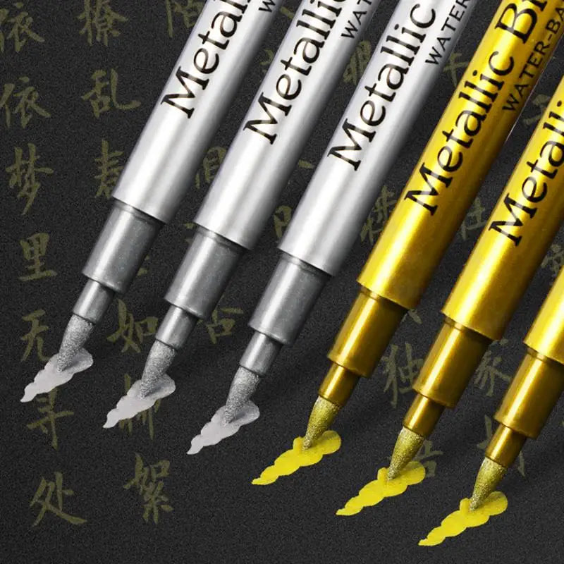 Gold & Silver Metallic Paint Pens for Resin & DIY Crafts