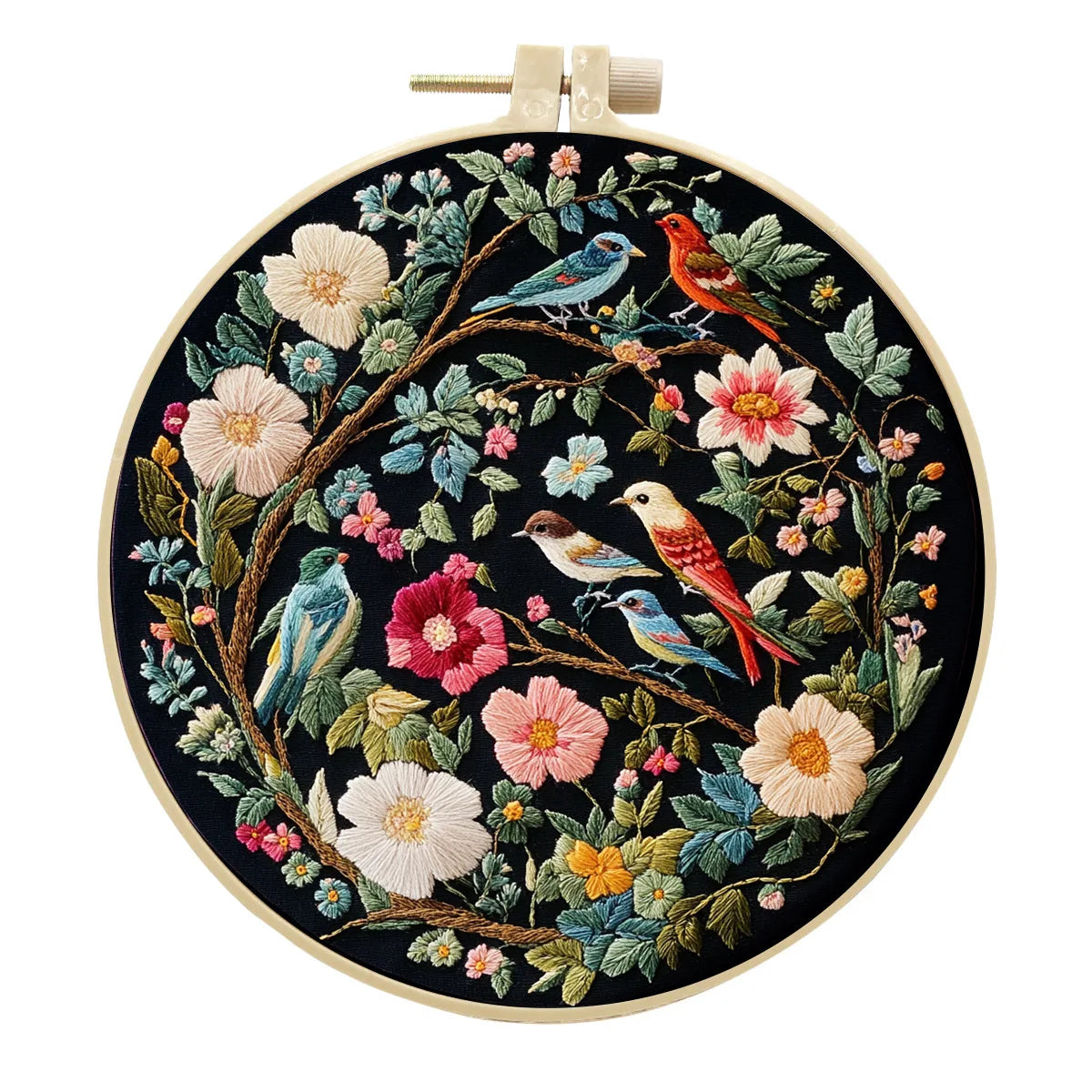 Beginner Flower & Bird Embroidery Starter Kit