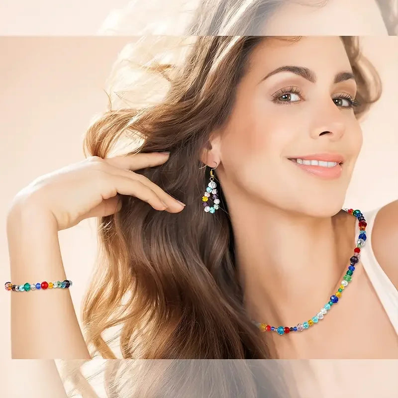 300pcs Round Crystal Glass Beads – 4mm/6mm/8mm