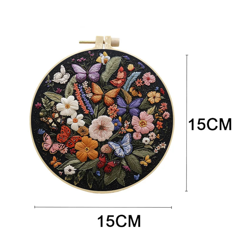 Beginner Flower & Bird Embroidery Starter Kit