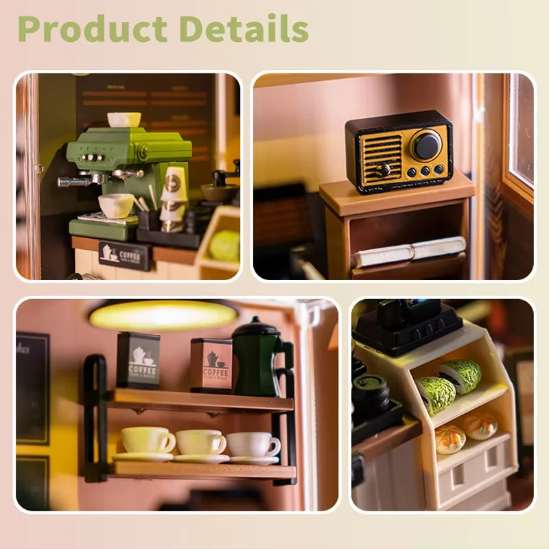 DIY Mini Dollhouse 3D Puzzle Model with Furniture & LED Lights