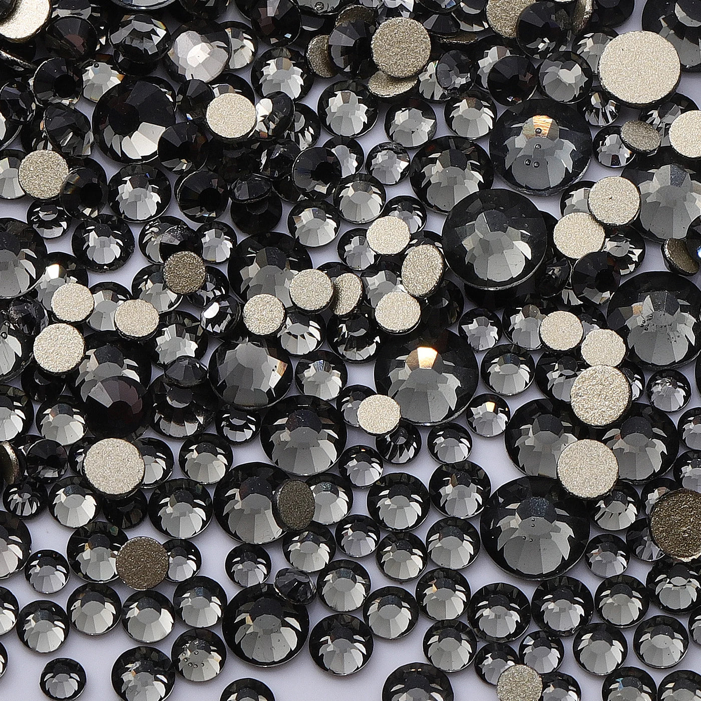 QIIY 1440pcs Glass Rhinestones – Mixed Sizes Flatback Gems
