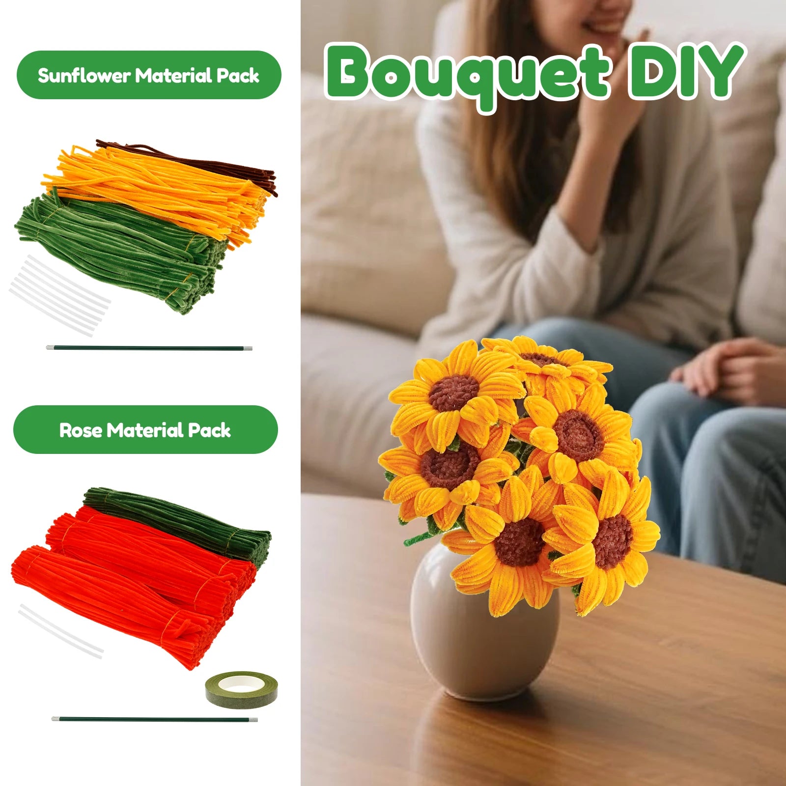 400/700pcs Pipe Cleaner Craft Kit