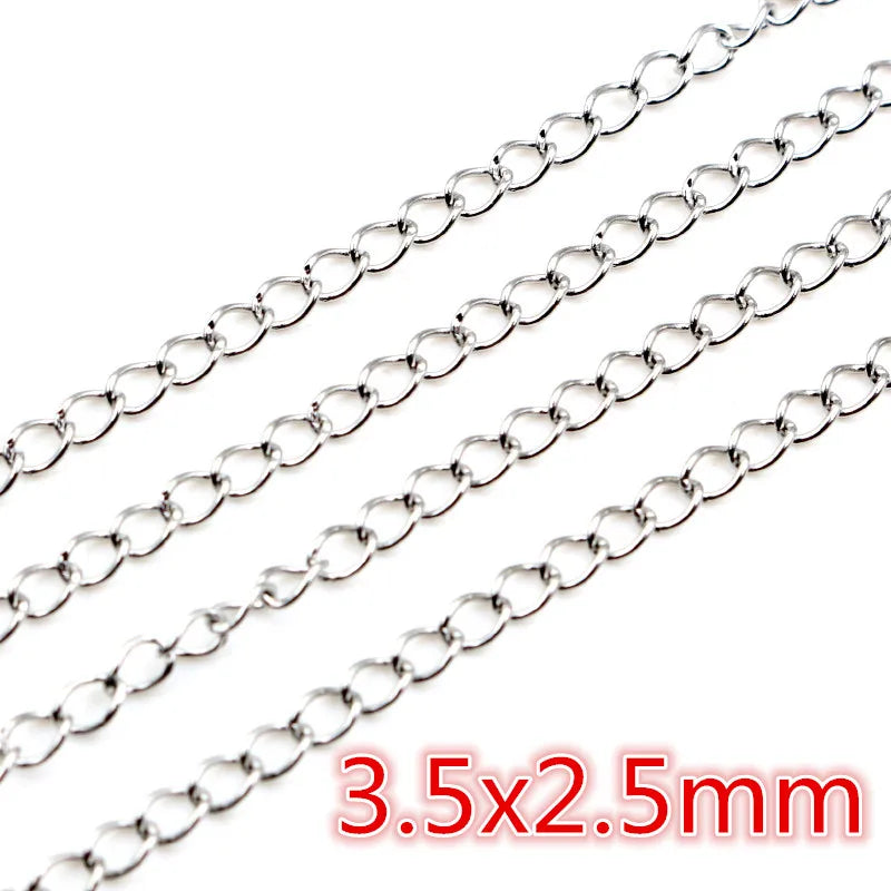 5m Stainless Steel Necklace Chains for DIY Jewelry