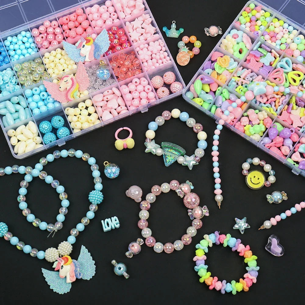 500pcs Kids Bead Kit – DIY Jewelry Making Set for Girls