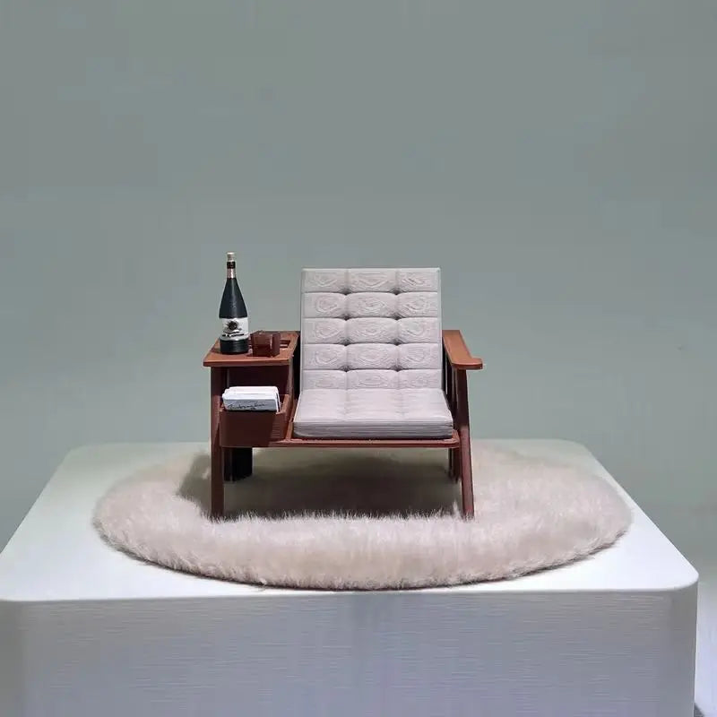 1/12 Miniature Reading Chair – 3D Printed Dollhouse Lounge Furniture