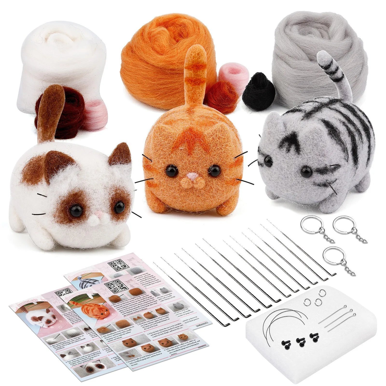 Dog & Cat Wool Needle Felting DIY Kit