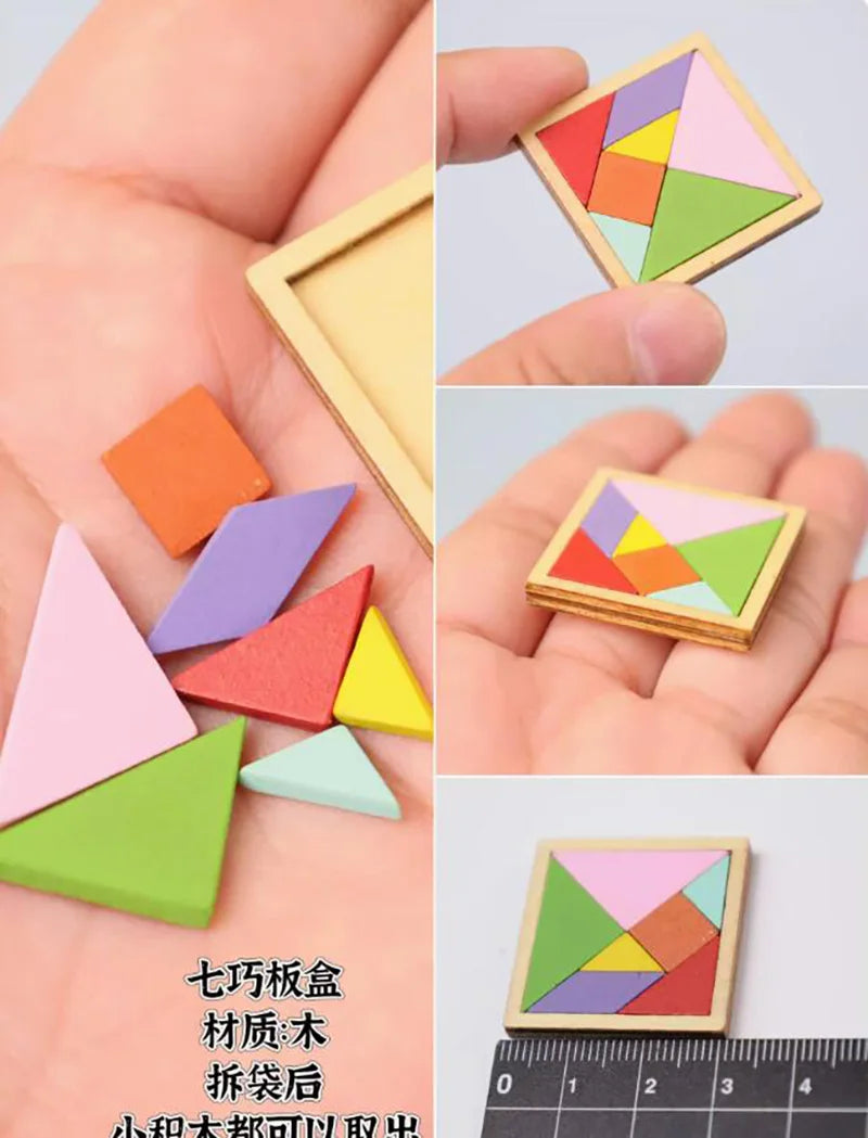 1/12 Mini Drum & Puzzle Set – Dollhouse Accessories for BJD/OB11