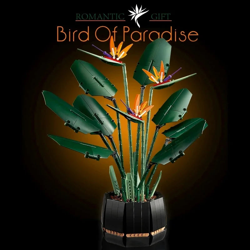 Bird Paradise & Rose Bouquet Building Blocks