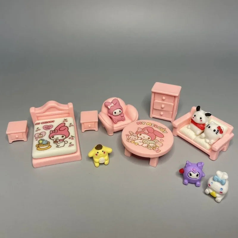Kawaii Cat Miniature Dollhouse Furniture – Cute Collectible Room Decor