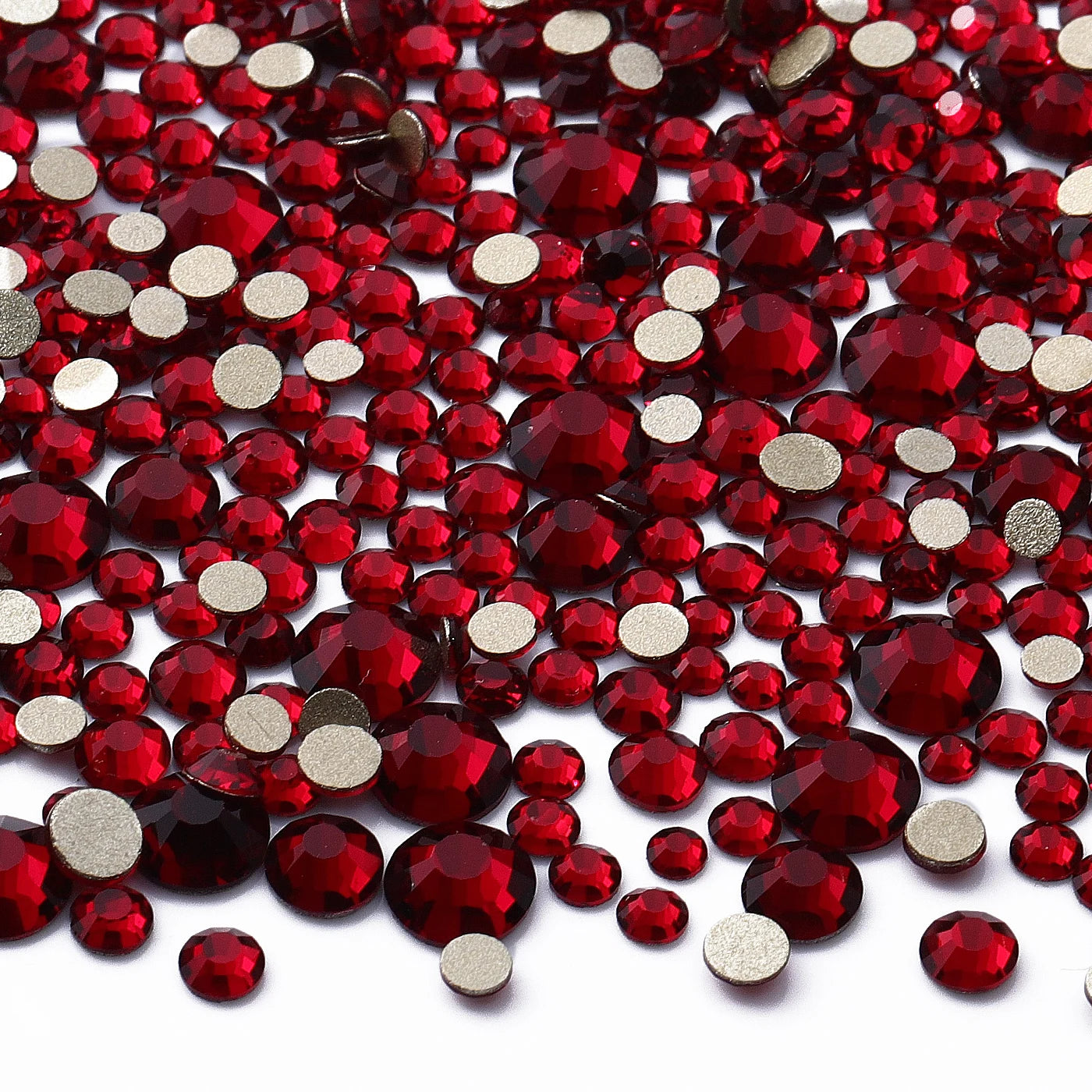 QIIY 1440pcs Glass Rhinestones – Mixed Sizes Flatback Gems