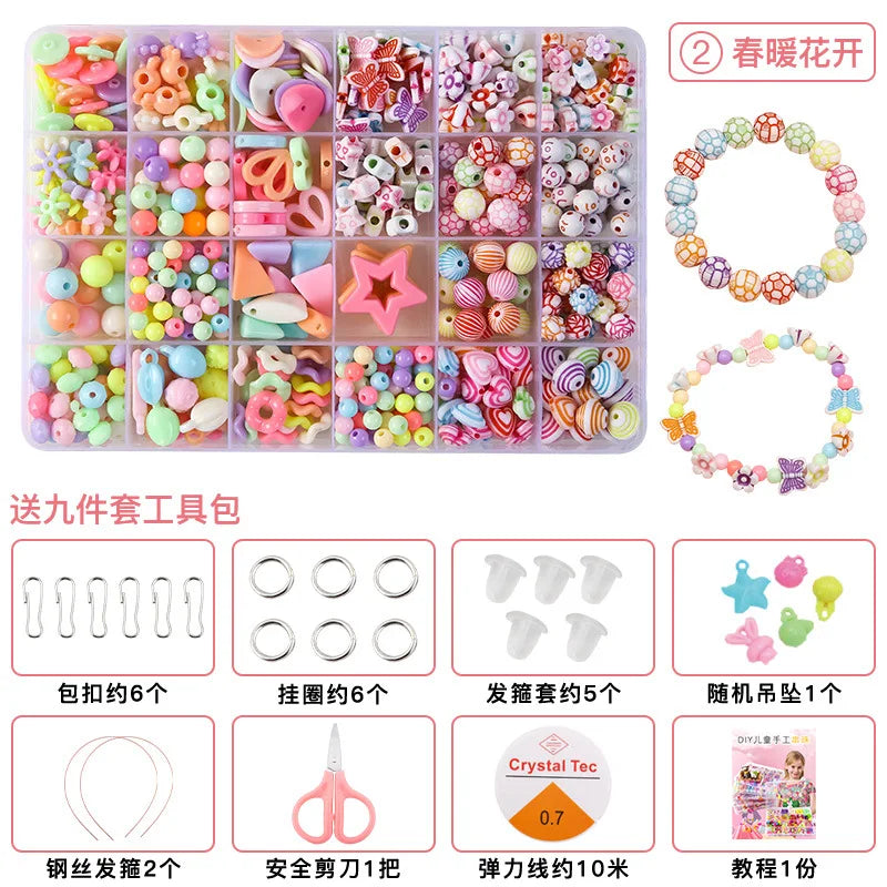500pcs Kids Bead Kit – DIY Jewelry Making Set for Girls