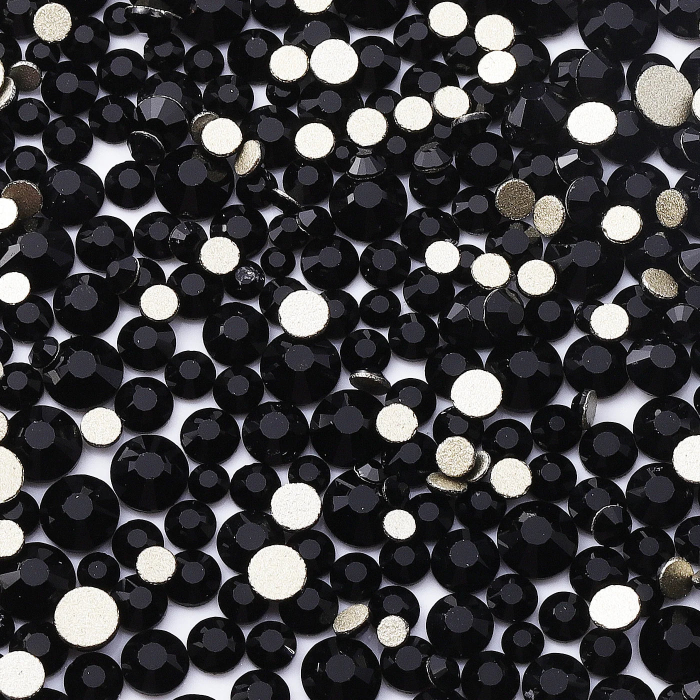 QIIY 1440pcs Glass Rhinestones – Mixed Sizes Flatback Gems