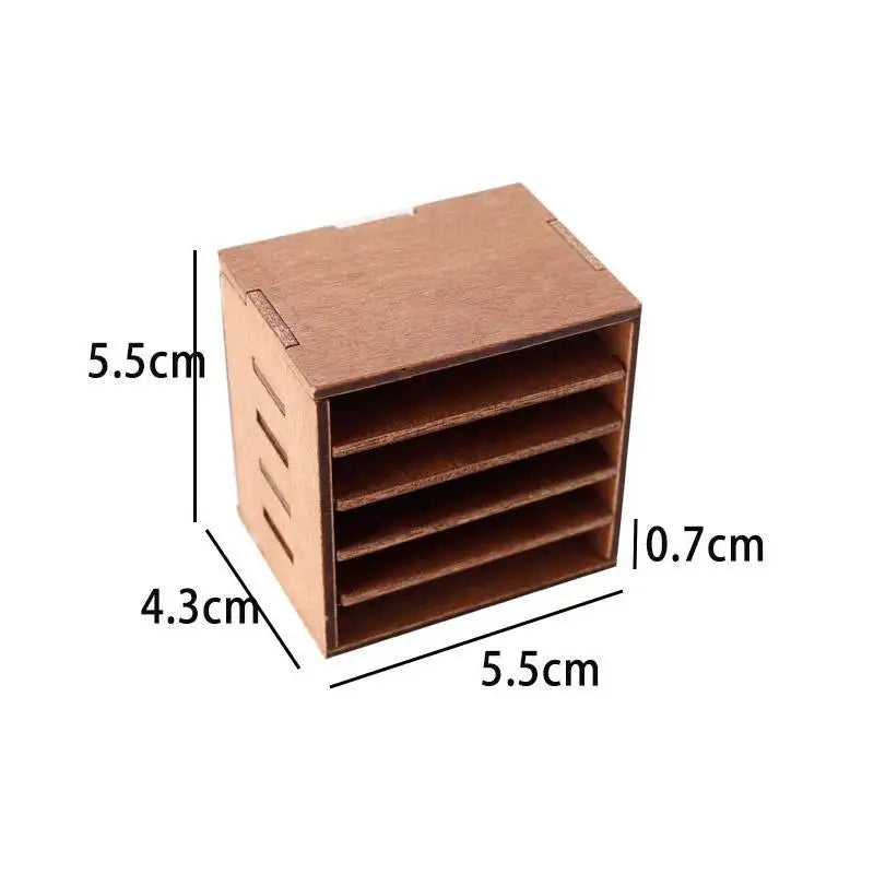 1:12 Mini White Cupboard – Dollhouse Display & Storage Cabinet