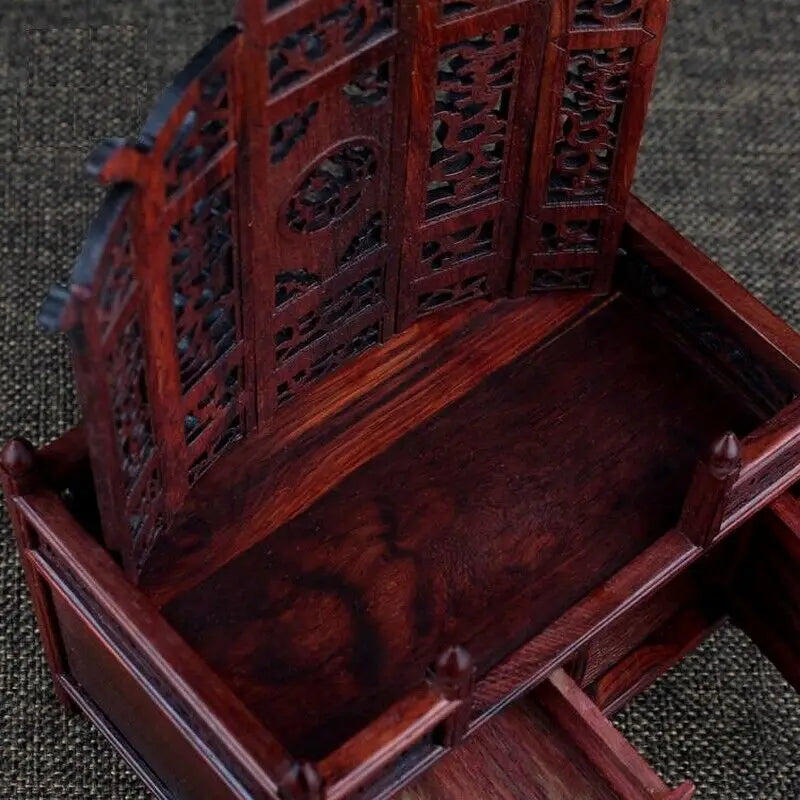 Hand-Carved Rosewood Mini Buddha Altar Table – Butsudan Shrine