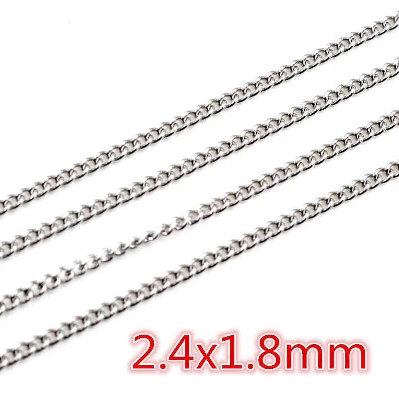 5m Stainless Steel Necklace Chains for DIY Jewelry