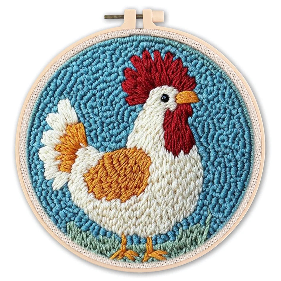 20x20cm Cow Punch Needle Embroidery Kit – Beginner DIY