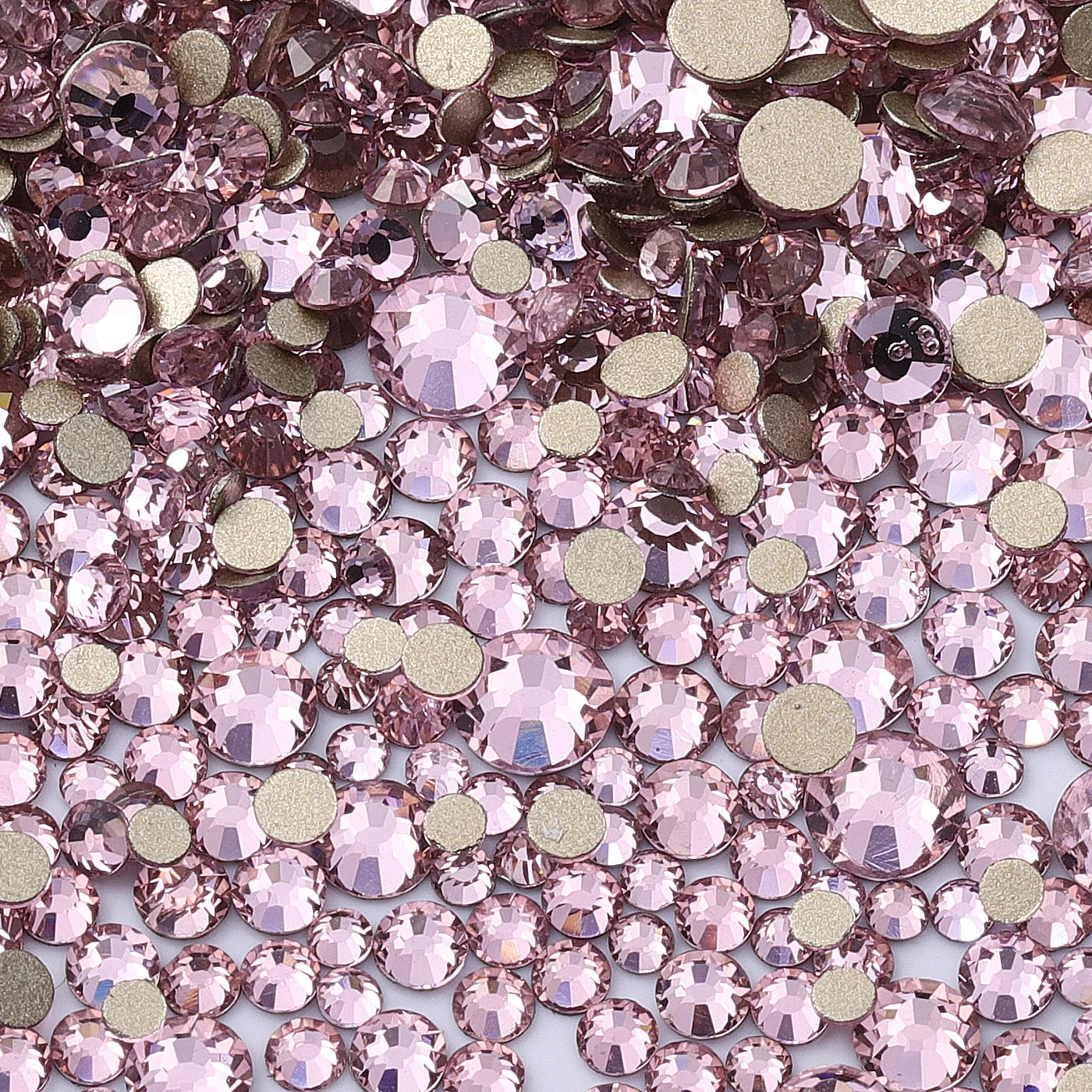 QIIY 1440pcs Glass Rhinestones – Mixed Sizes Flatback Gems