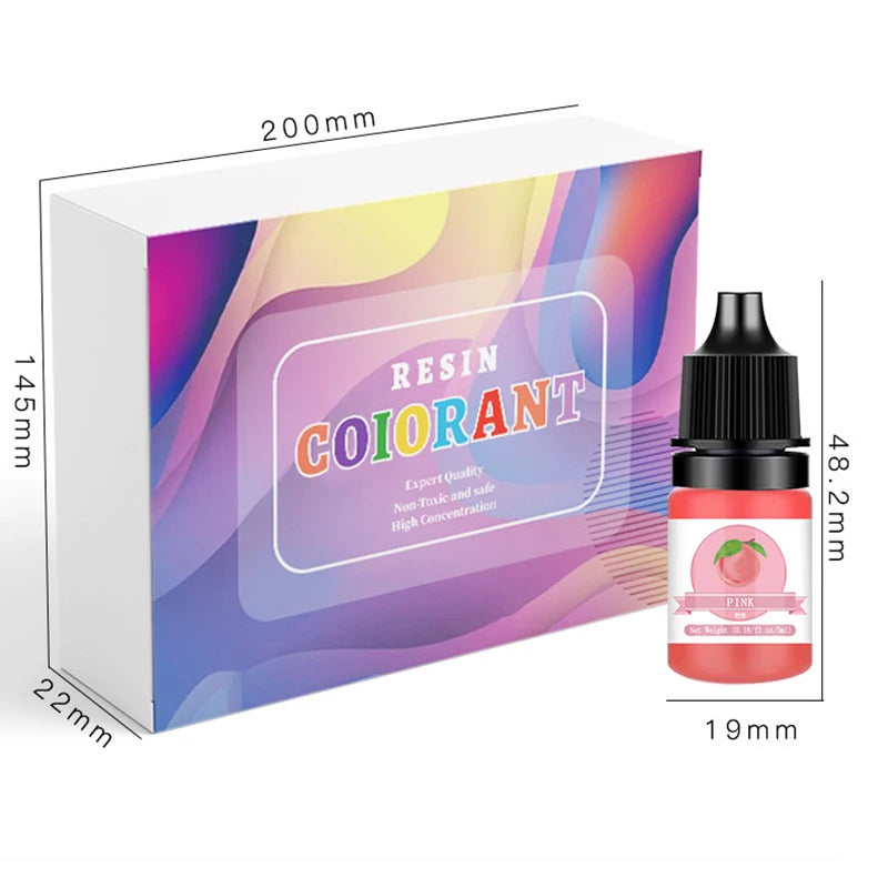 24/30 Colors Epoxy Resin Pigment Kit – 5ml Liquid Dyes