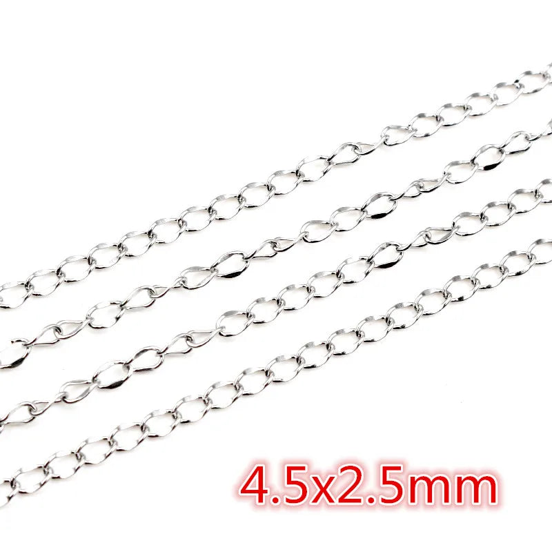 5m Stainless Steel Necklace Chains for DIY Jewelry