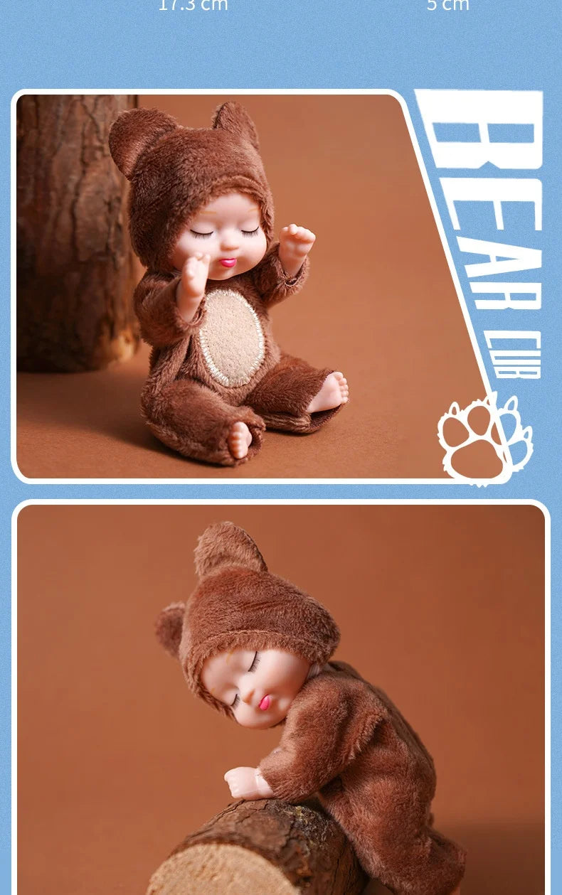 Mini Reborn Sleeping Baby Doll with Clothes & Accessories