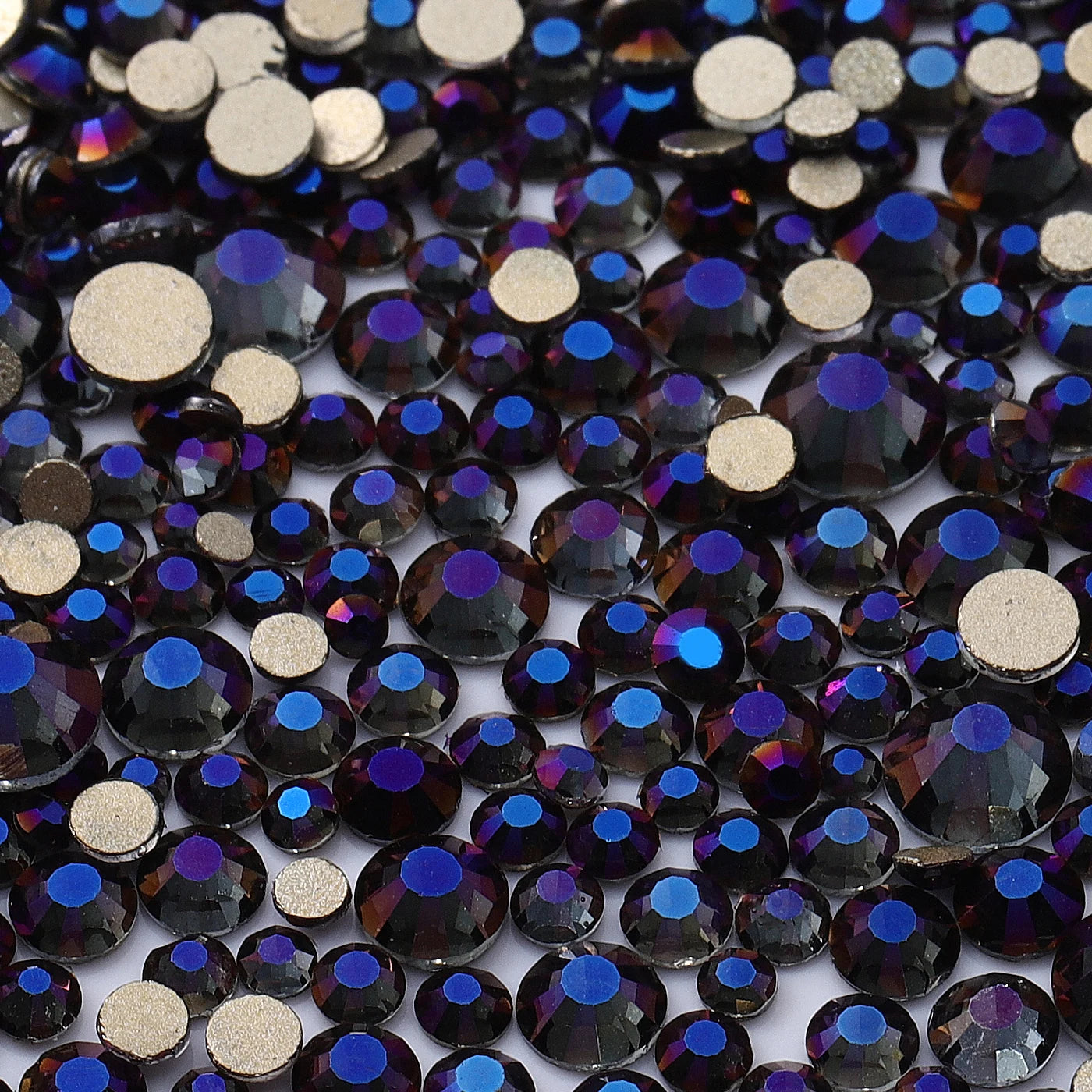 QIIY 1440pcs Glass Rhinestones – Mixed Sizes Flatback Gems