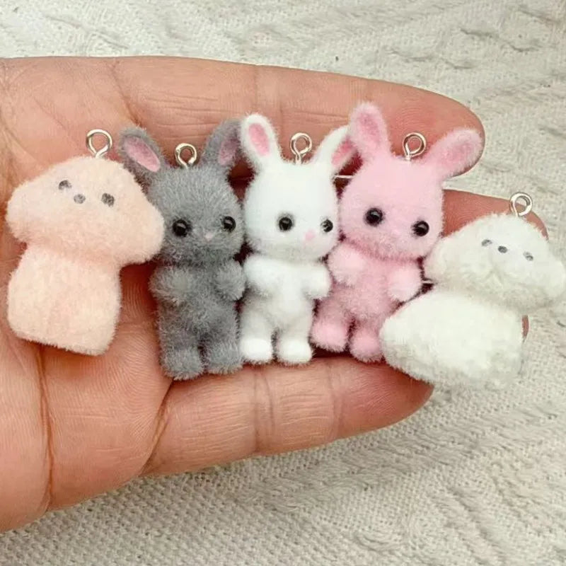 5-Piece 3D Animal Resin Charms – DIY Jewelry Set