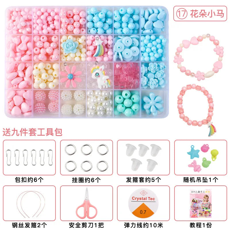 500pcs Kids Bead Kit – DIY Jewelry Making Set for Girls