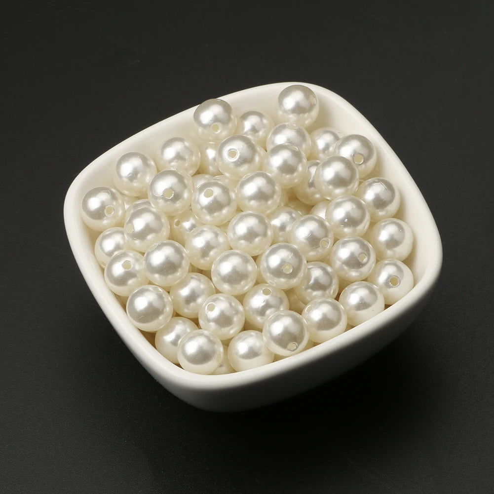 60–1000pcs ABS Pearl Beads for DIY Jewelry