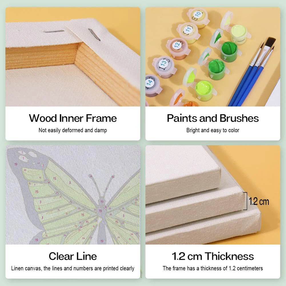 6-Pack Paint by Numbers Kit – Cocktail Art DIY Set