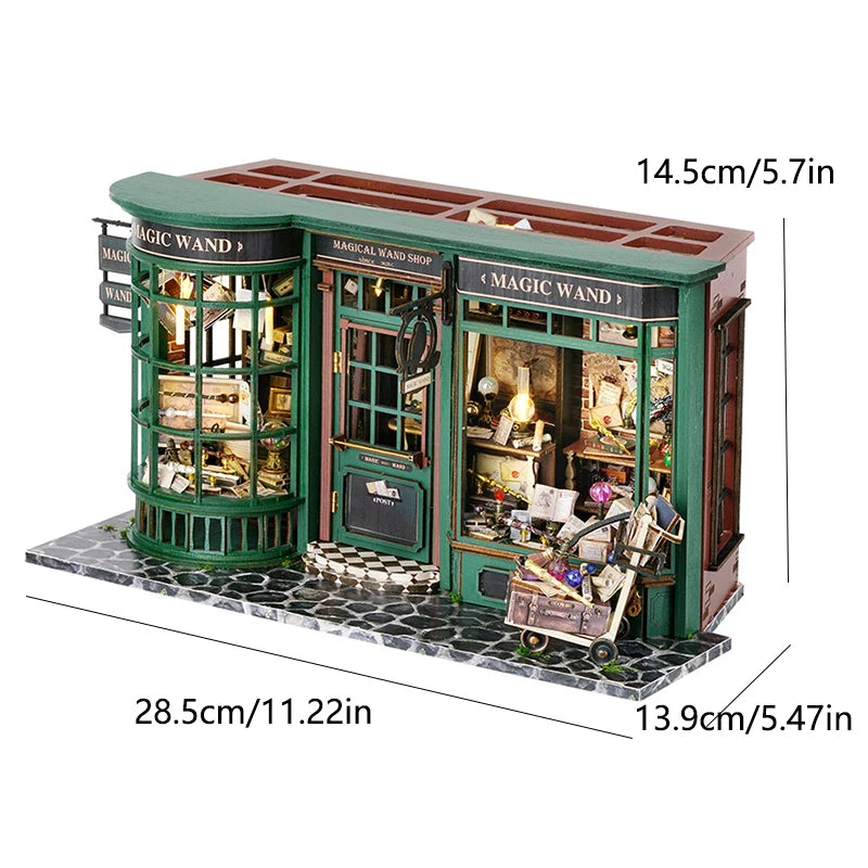 Wooden DIY Miniature Dollhouse Kit with Furniture