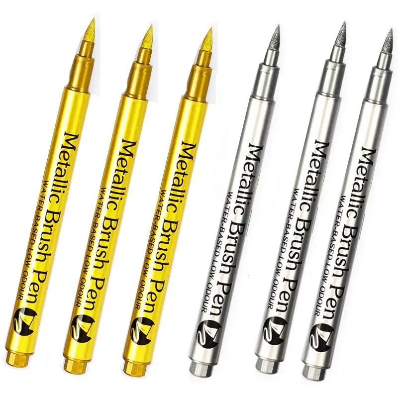 Gold & Silver Metallic Paint Pens for Resin & DIY Crafts