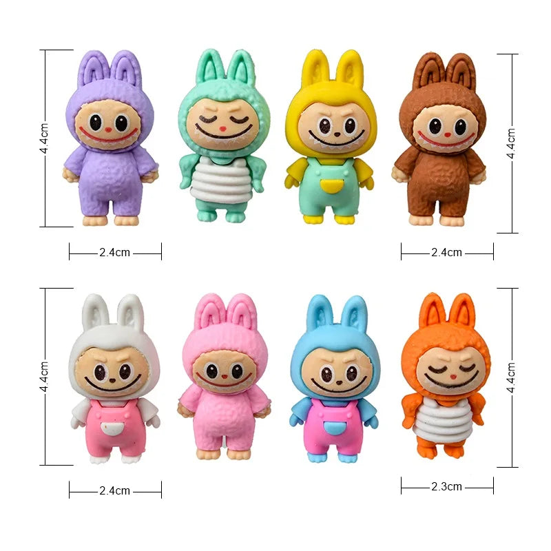 32-Piece Blind Box Anime Figure & Eraser Set