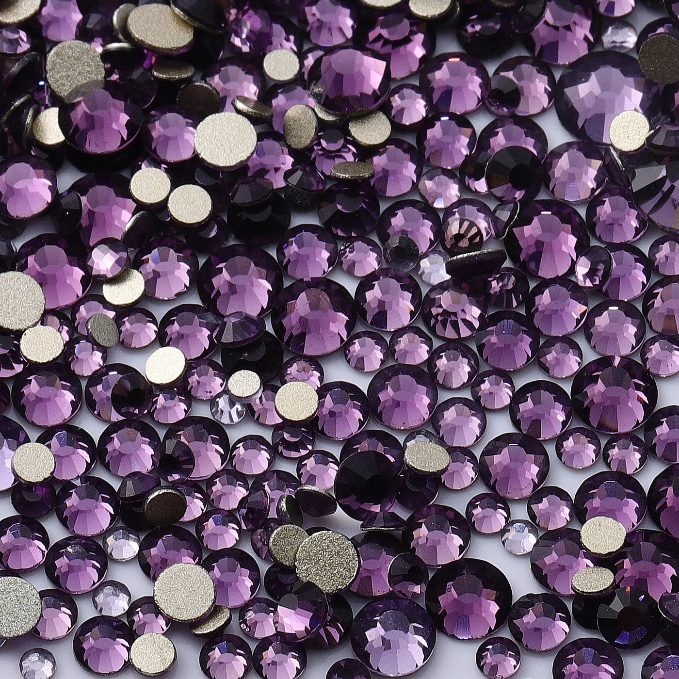 QIIY 1440pcs Glass Rhinestones – Mixed Sizes Flatback Gems