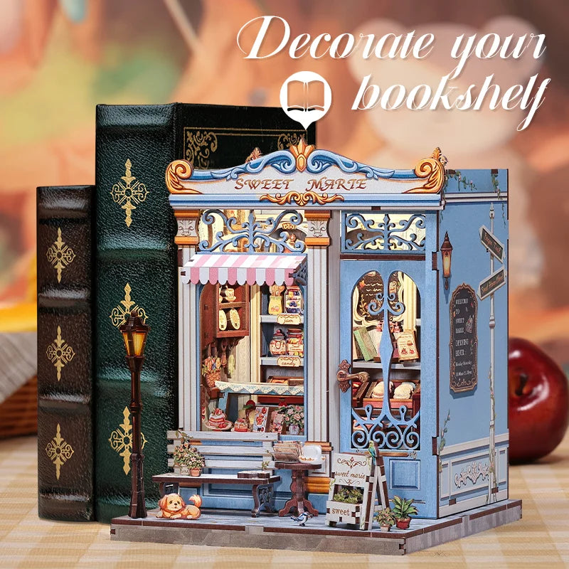 CUTEBEE DIY Book Nook – Sweet Marie Miniature Kit with LED