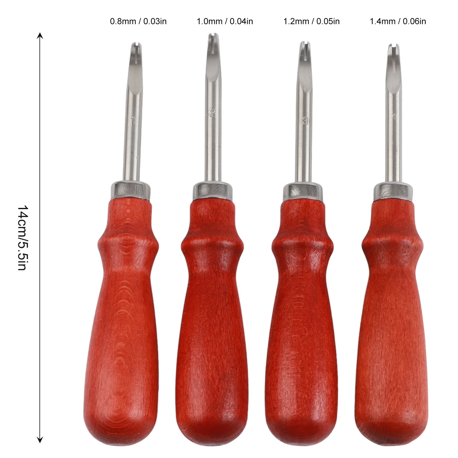 4PCS Leather Edge Beveling Tool Kit