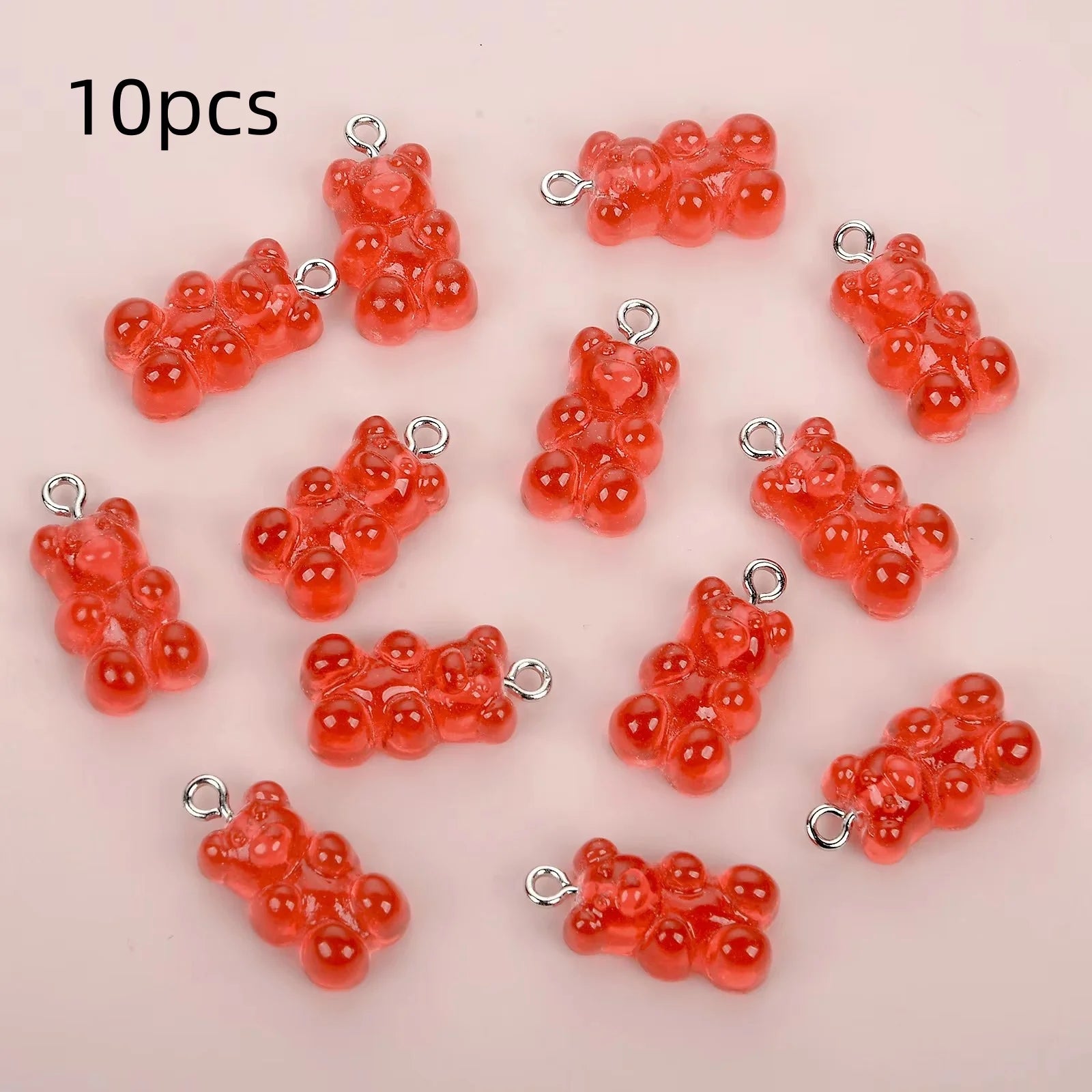 5Pcs 3D Resin Brown Bear Charms – DIY PendantJewelry Accessory Finding