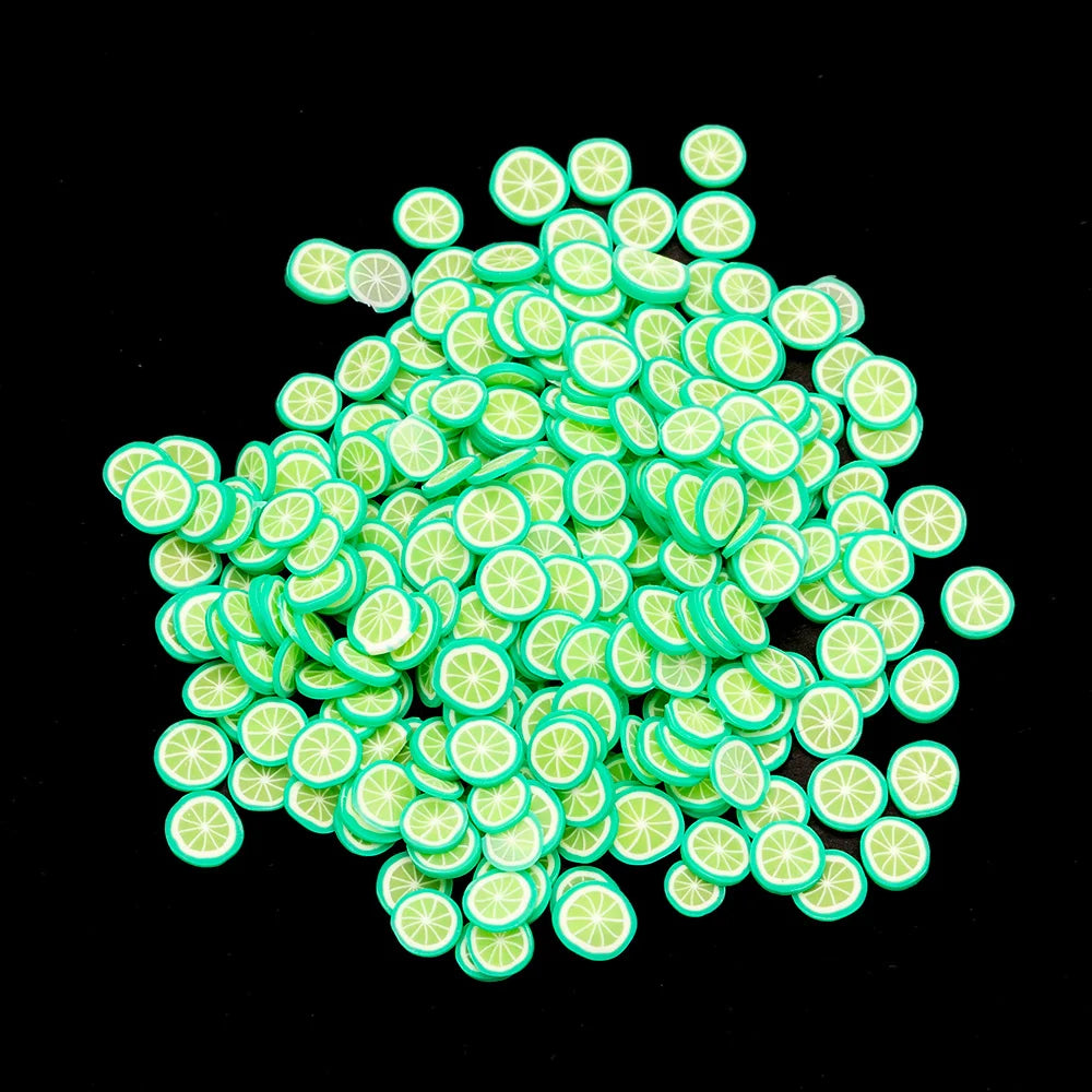 1000pcs Polymer Clay Fruit Slices for Crafts