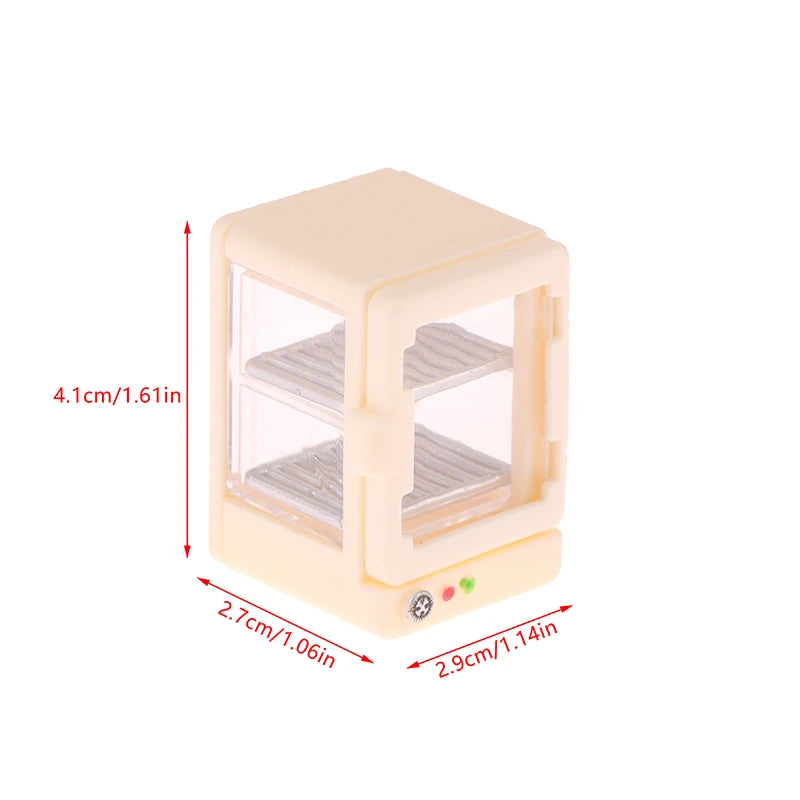 1:12 Mini White Cupboard – Dollhouse Display & Storage Cabinet