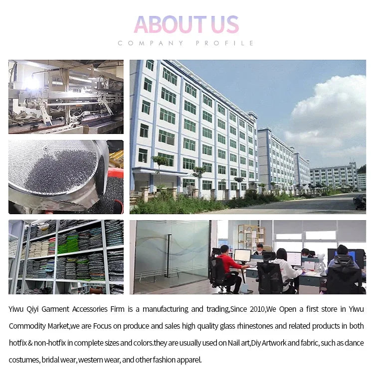 QIIY 1440pcs Glass Rhinestones – Mixed Sizes Flatback Gems