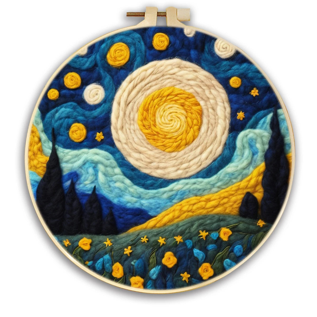 DIY Wool Felt Painting Kit – Moon Scenery
