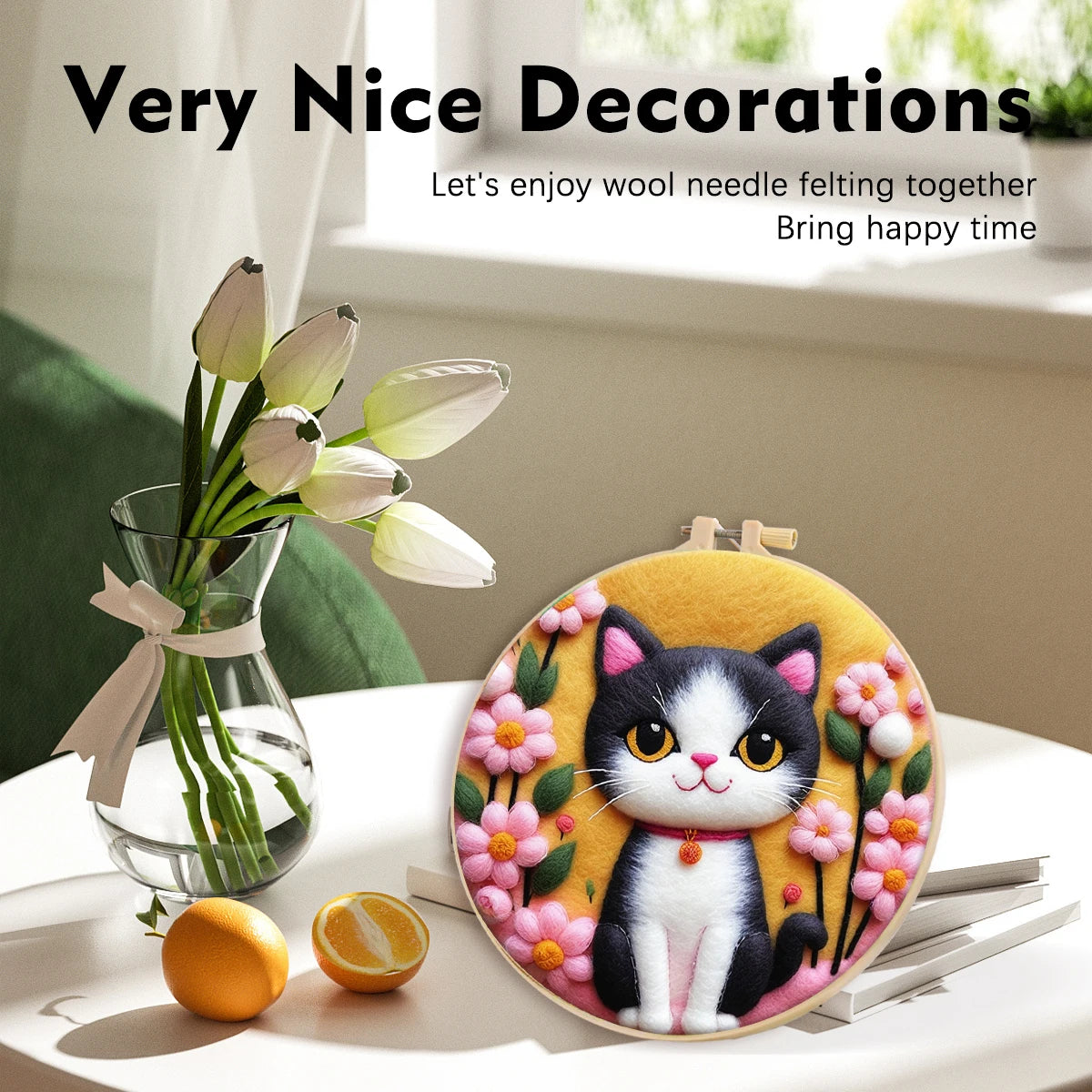 DIY Wool Felt Painting Kit – Moon Scenery