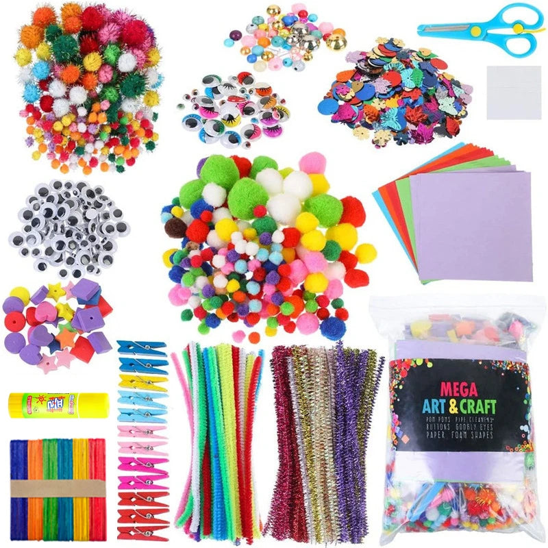 Kids' DIY Craft Kit – Foam, Sequins, Diamond Stickers & More