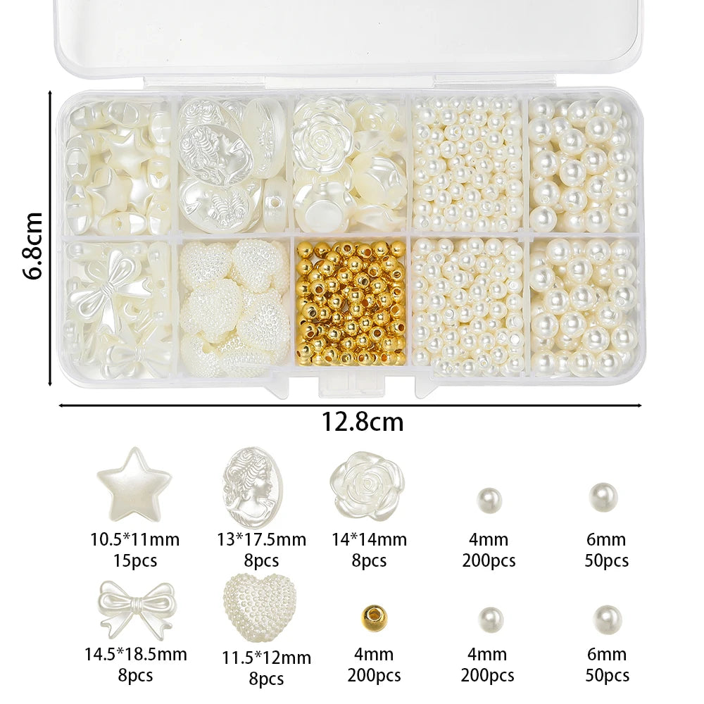 747pcs Imitation Pearl Beads Set – Jewelry Making Kit