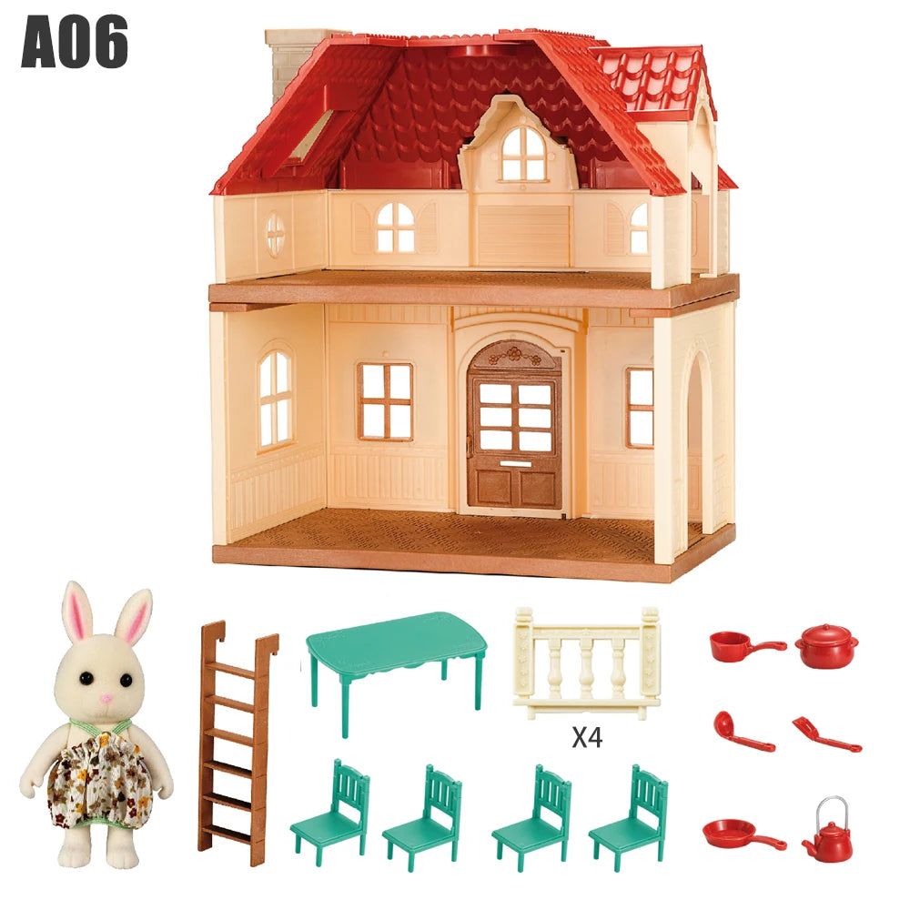 Forest Family Villa Dollhouse Playset