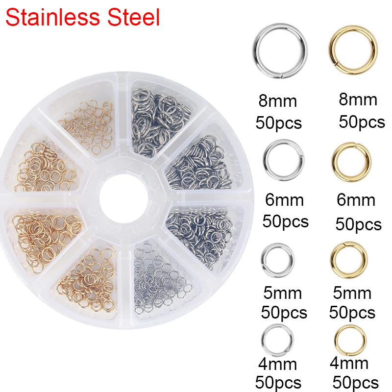 Jewelry Making Kit – Stainless Steel Findings Set in Box