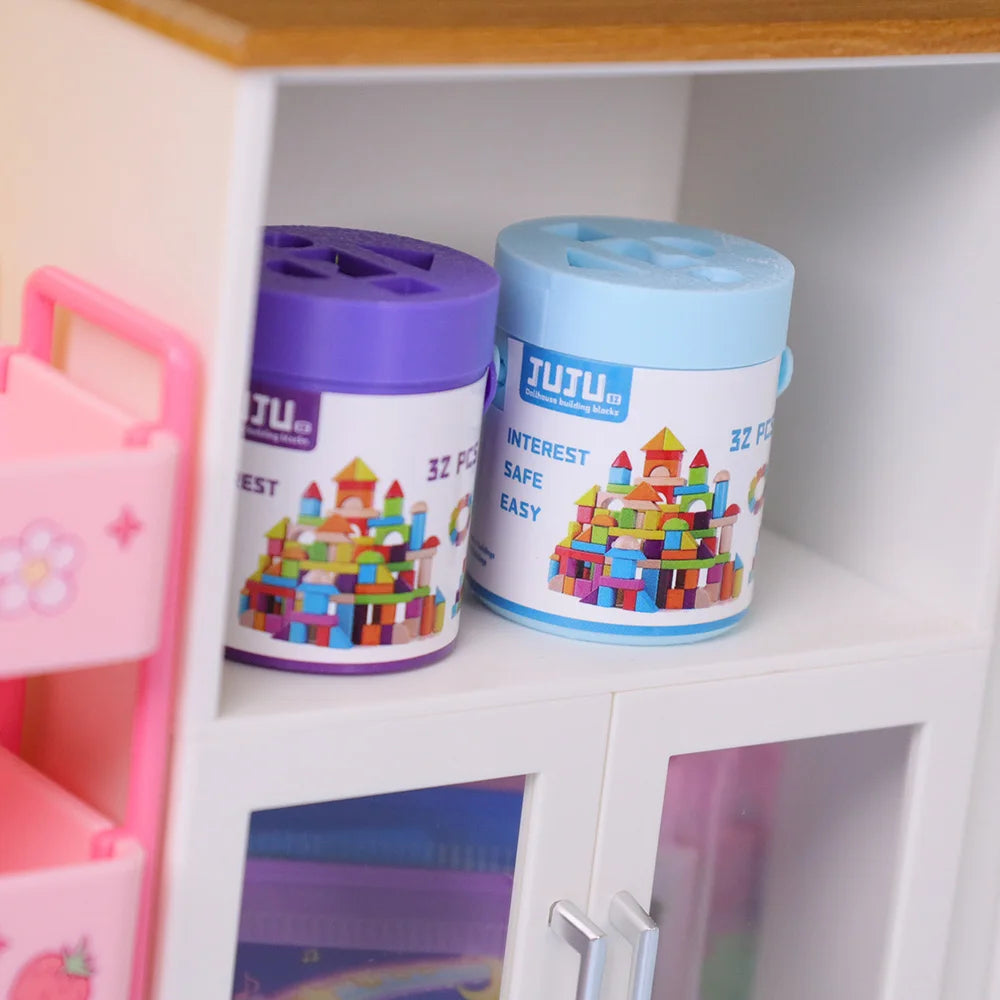 1/12 Mini Drum & Puzzle Set – Dollhouse Accessories for BJD/OB11