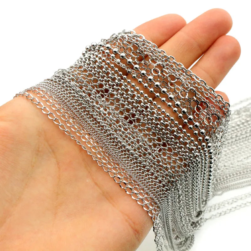 5m Stainless Steel Necklace Chains for DIY Jewelry
