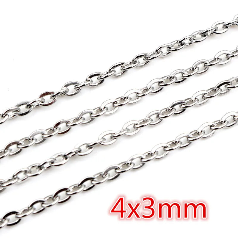 5m Stainless Steel Necklace Chains for DIY Jewelry