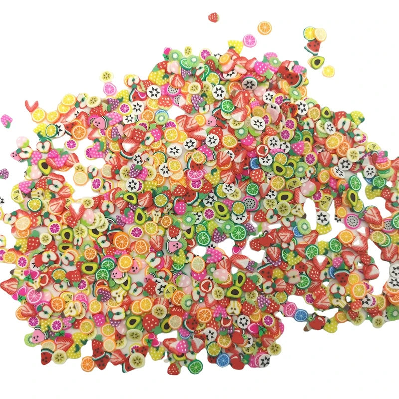 1000pcs Polymer Clay Fruit Slices for Crafts